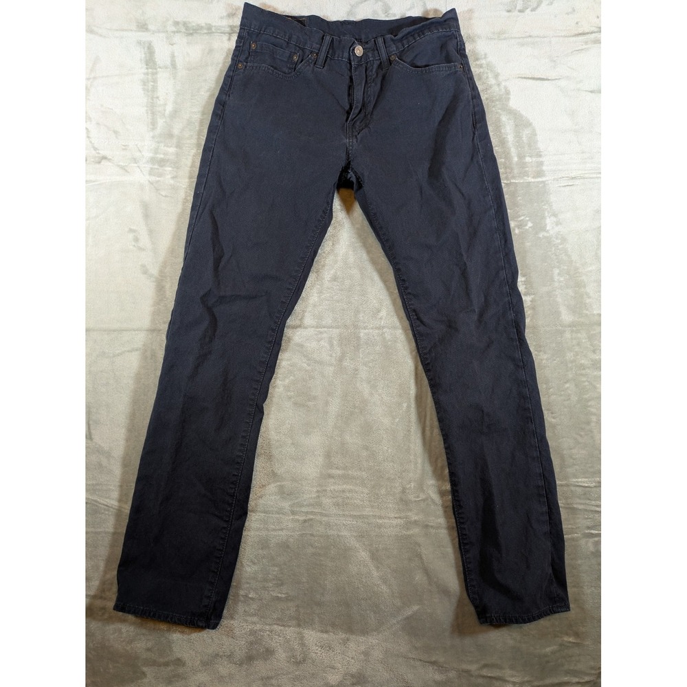 LEVI'S Jeans Men's 511 SLIM FIT LINEN CHINO W31 L32 - Navy - Great Condition